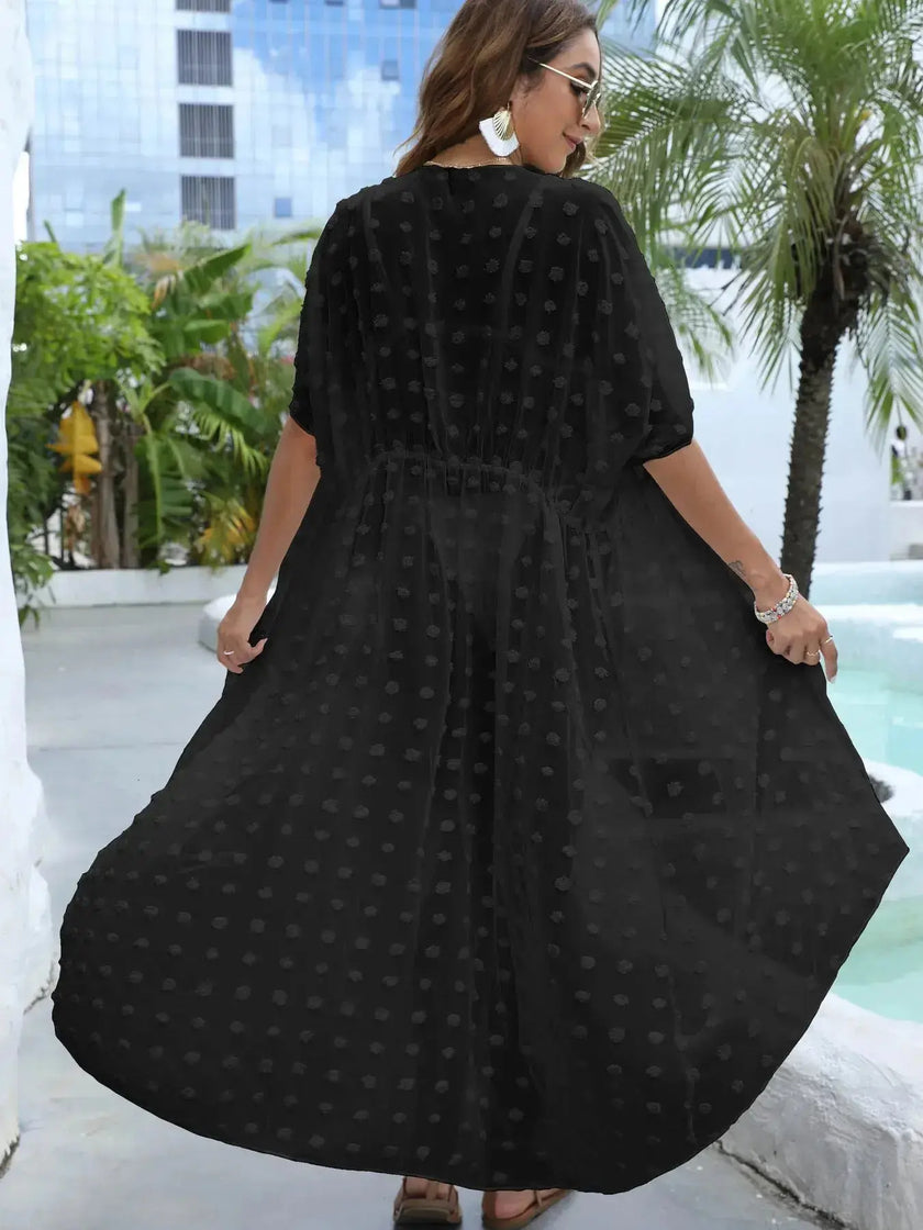 Swiss Dot Sheer Beach Cover Up  Style Ratio