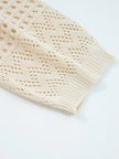Hollowed Knit Open Front Cardigan  Style Ratio
