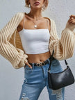 Cropped Ribbed Knit Cardigan  Style Ratio