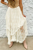 Lace Tiered Midi Skirt  Style Ratio