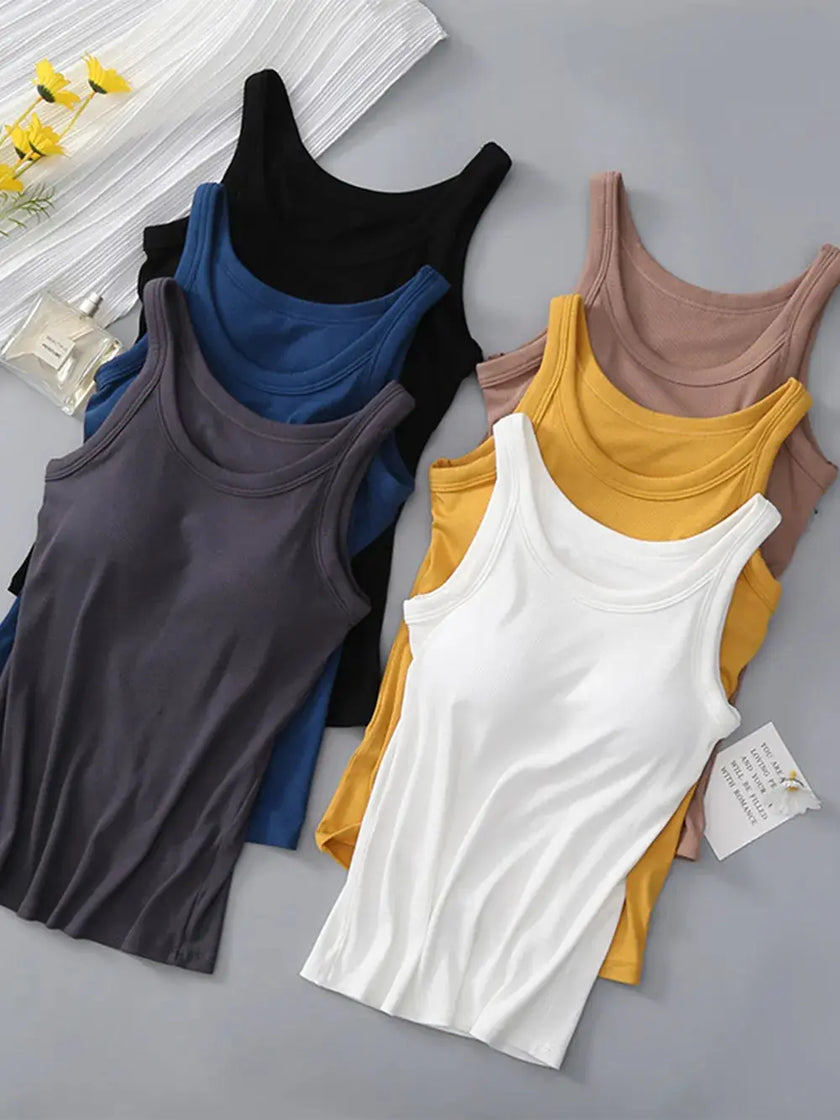 Round Neck Tank with Bra  Style Ratio