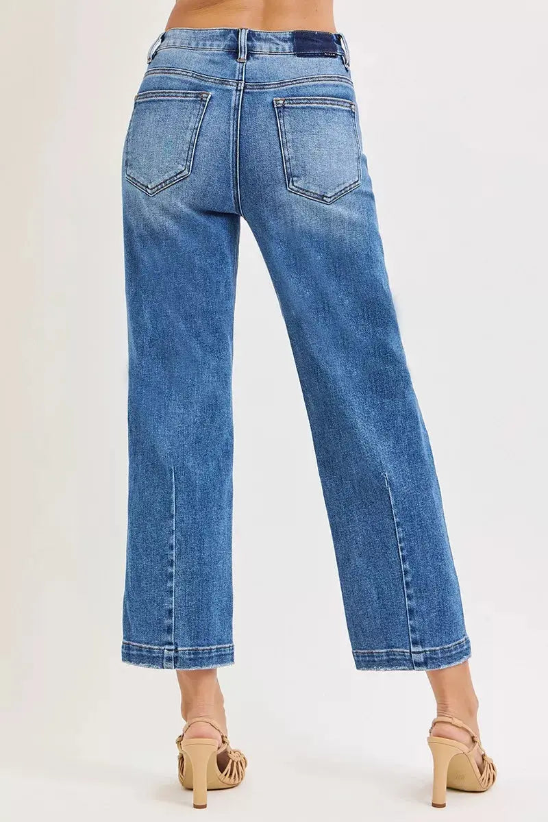 RISEN High Rise Crop Boyfriend Tapered Jeans  Style Ratio