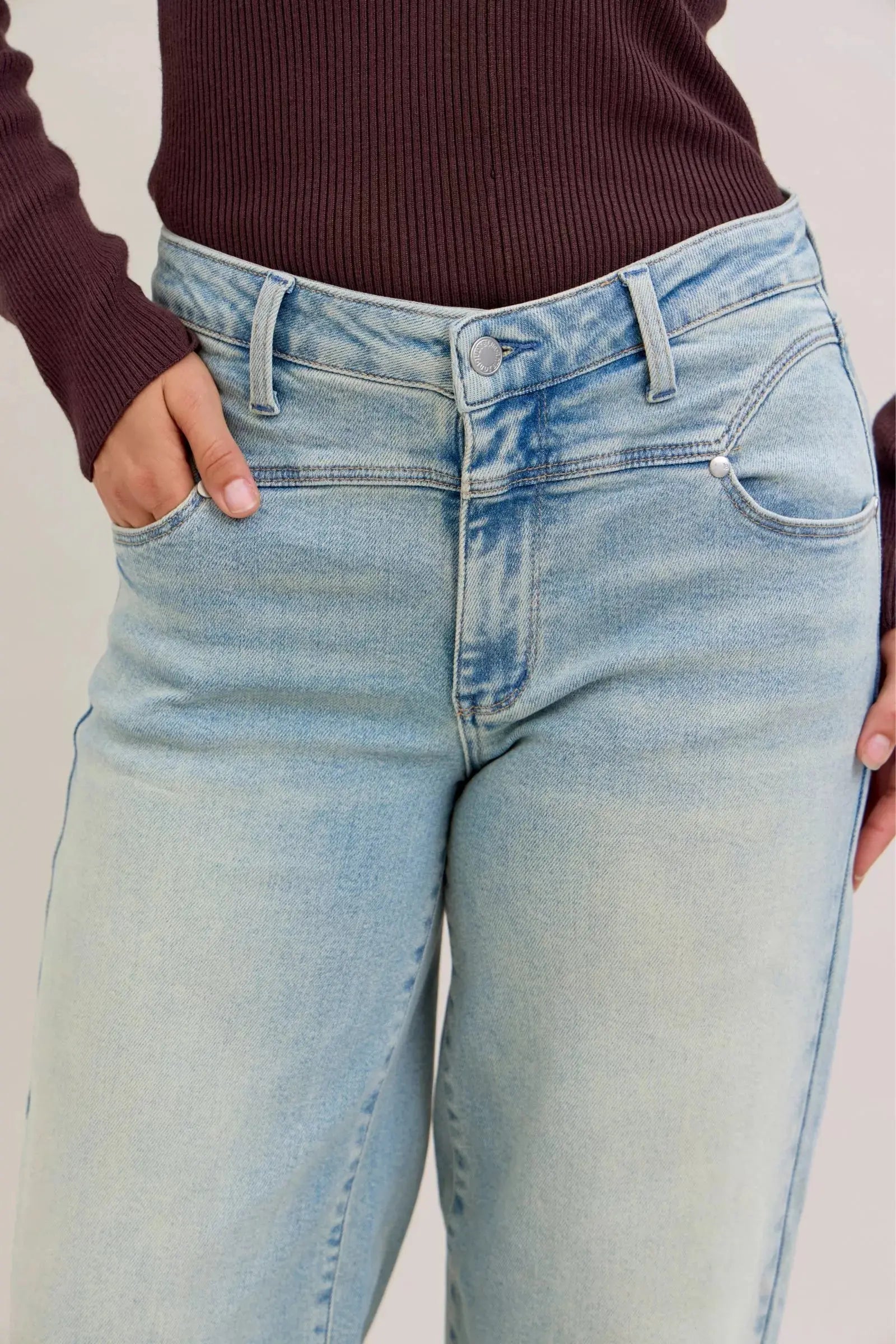 Judy Blue High Waist Column Straight Jeans  Style Ratio