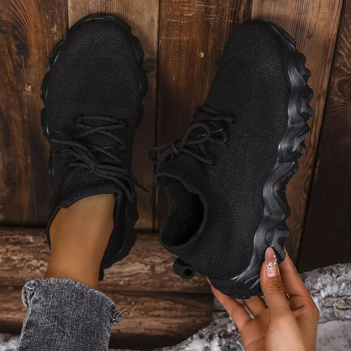 Round Toe Lace Up Athletic  Style Ratio