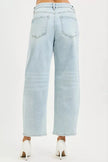 RISEN High Rise Crop Barrel Jeans  Style Ratio