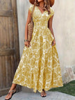 Printed Cap Sleeve Maxi Dress  Style Ratio