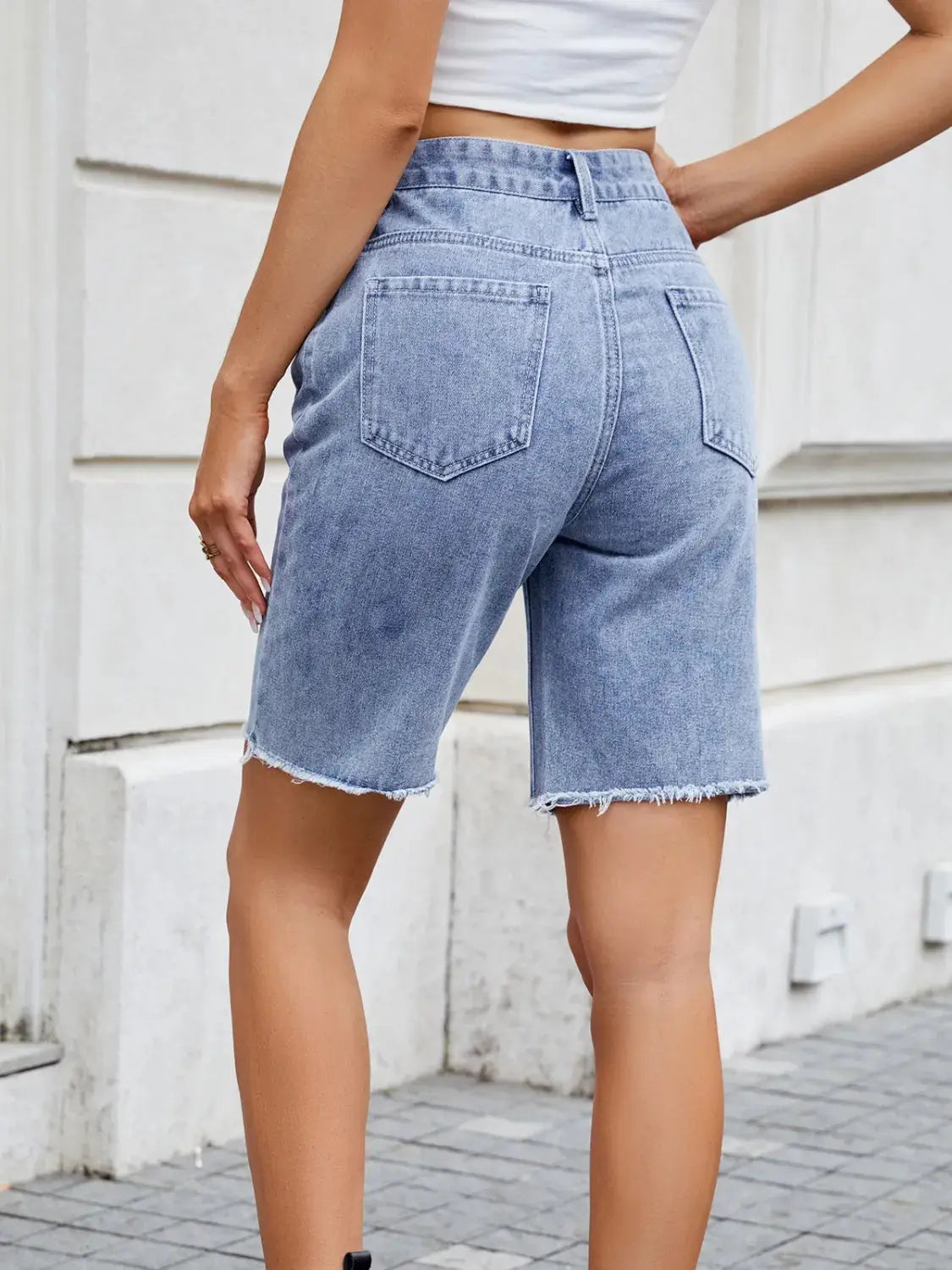 Raw Hem Denim Shorts  Style Ratio