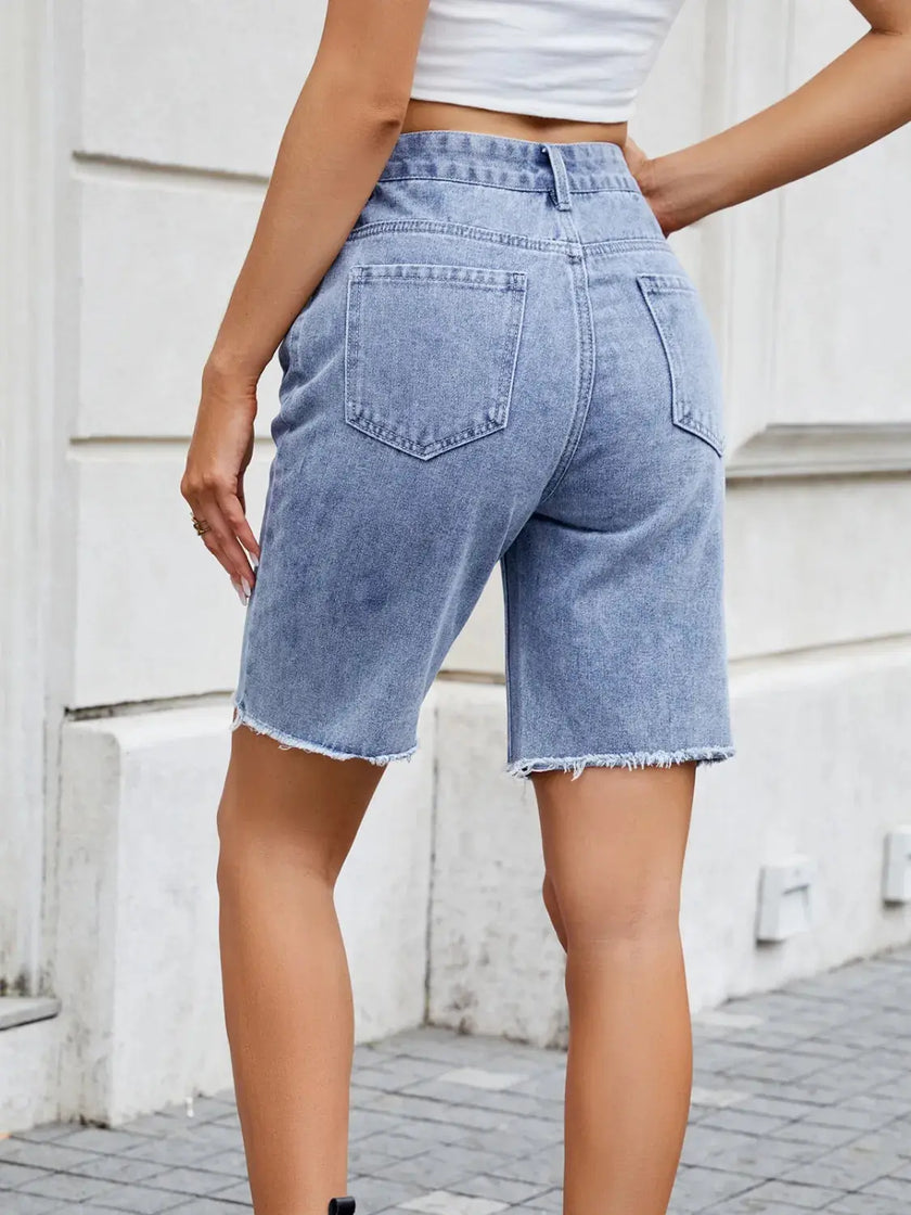 Raw Hem Denim Shorts  Style Ratio