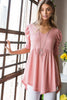 Heimish Knit V-Neck Babydoll Top  Style Ratio