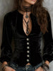 Velvet Button-Down Jacket  Style Ratio