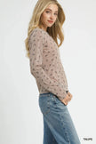 Umgee Bow Print Lightweight Knit Top  Style Ratio