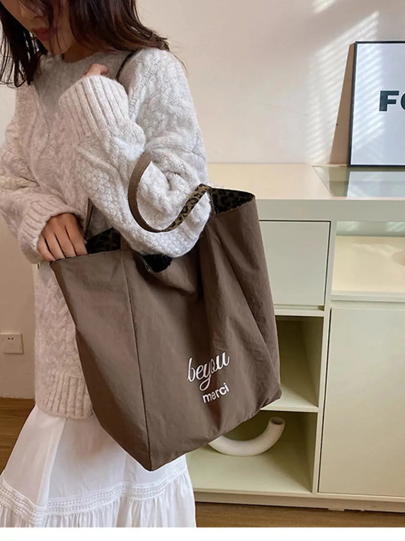 Leopard Print Casual Tote Bag  Style Ratio