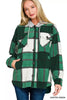 Zenana Plaid Drawstring Hooded Fleece Shacket  Style Ratio