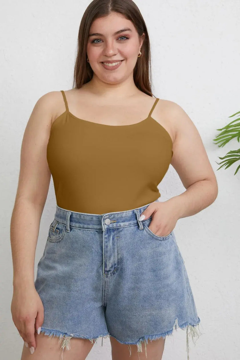 Basic Bae Full Size Round Neck Slim Tank Top  Style Ratio