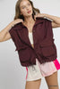 Umgee Drawstring Hem Nylon Vest with Pockets  Style Ratio