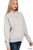 Zenana Fleece Half Zip Sweatshirt  Style Ratio