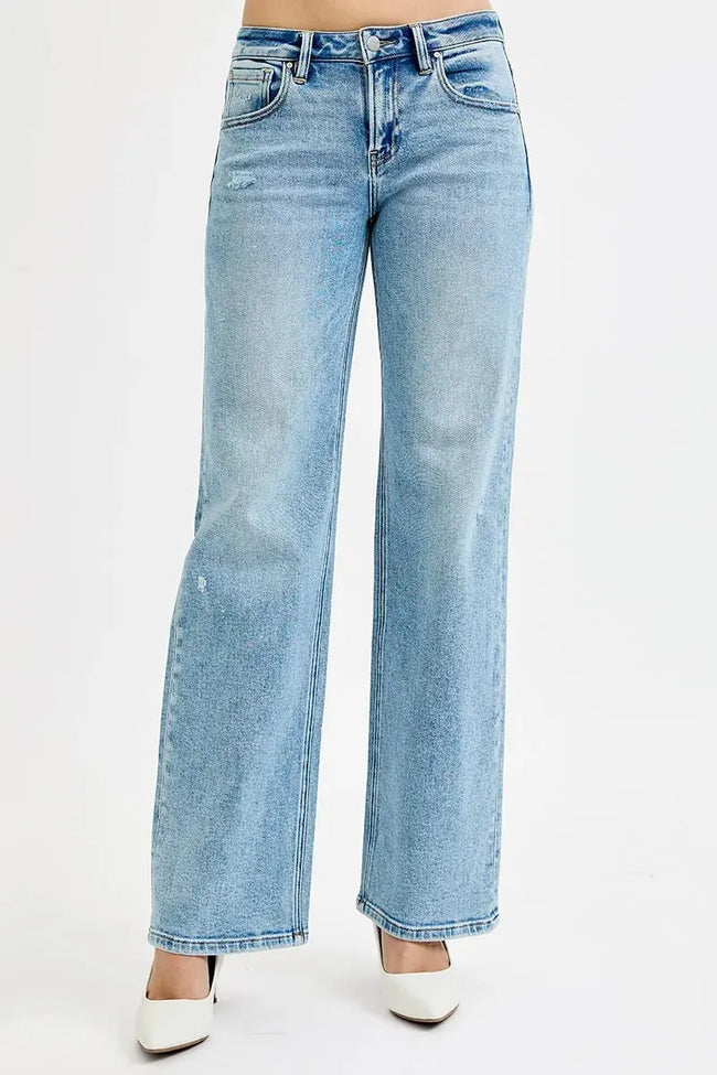 RISEN Full Size Low Rise Ankle Boyfriend Distressed Jeans Plus Size  Style Ratio