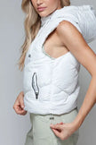 Snobbish Zip Up Quilted Hooded Vest  Style Ratio