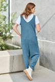 Double Take Full Size Sleeveless Straight Jumpsuit  Style Ratio
