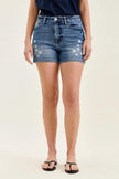 Judy Blue High Rise Slim Shorts with Star Splatter  Style Ratio