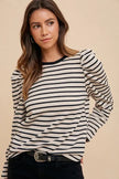 Annie Wear Puff Sleeve French Terry Blouse  Style Ratio