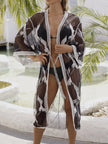 Crochet Trim Open Front Cover-Up  Style Ratio