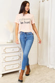 Simply Love Be Kind Graphic Cuffed Short Sleeve Shirt  Style Ratio