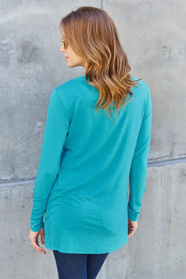 Basic Bae Full Size Round Neck Long Sleeve Top  Style Ratio