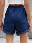 Drawstring Wash Denim Shorts  Style Ratio