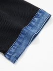 Denim Trim Button Detail Short Sleeve Shirt  Style Ratio