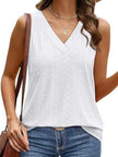 Eyelet V-Neck Tank  Style Ratio