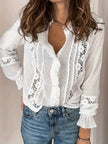 Lace Trimmed Swiss Dot Shirt  Style Ratio