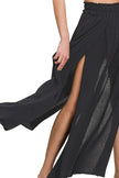 Zenana Woven Crinkle Gauze Long Maxi Skirt  Style Ratio