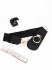PU Elastic Wide Belt with Alloy Buckle  Style Ratio