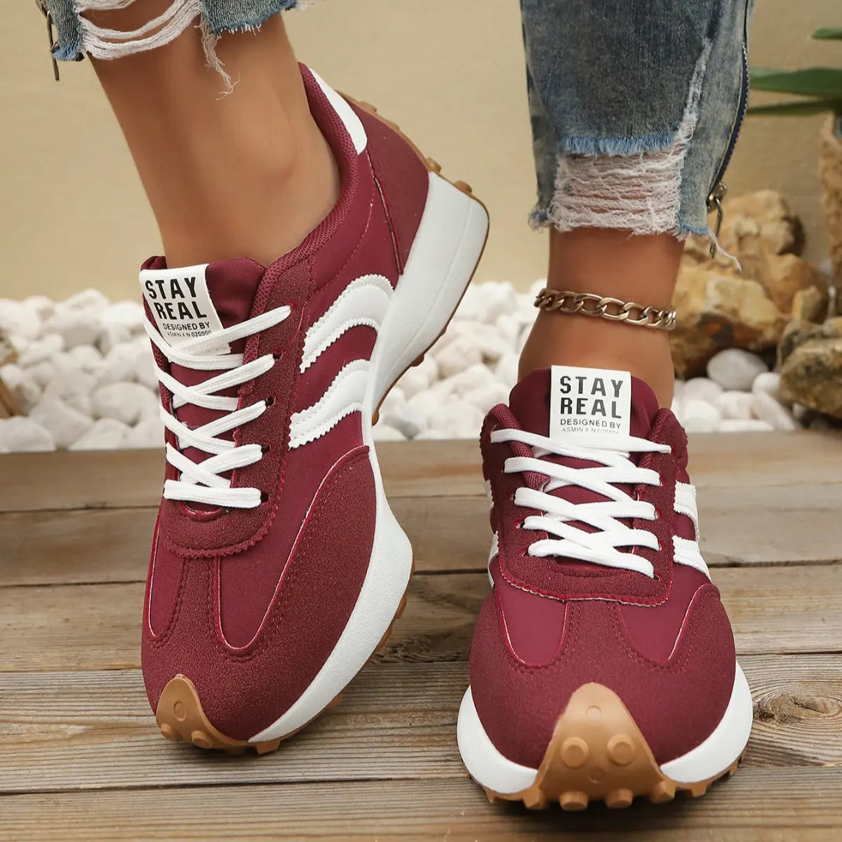 Round Toe Lace Up Sneakers  Style Ratio