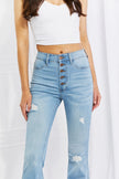 Vibrant MIU High Rise Button Flare Jeans  Style Ratio
