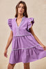 BiBi Gameday Theme Contrast Binding Ruffled Dress  Style Ratio