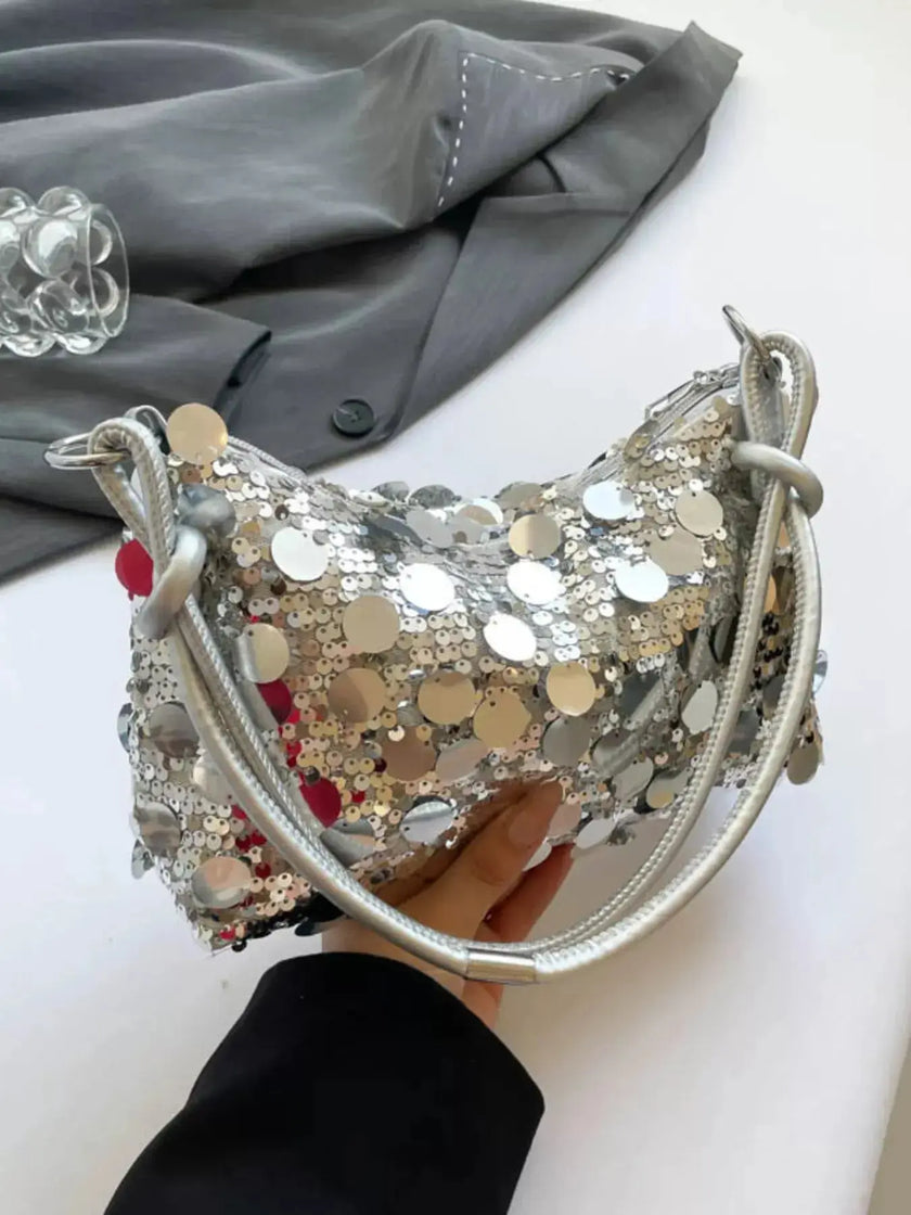 Sequin Embellished Shoulder Bag  Style Ratio