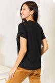 Simply Love Letter Graphic Round Neck Short Sleeve Shirt  Style Ratio