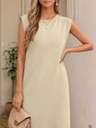 Full Size Slit Round Neck Sleeveless Maxi Tank Dress  Style Ratio