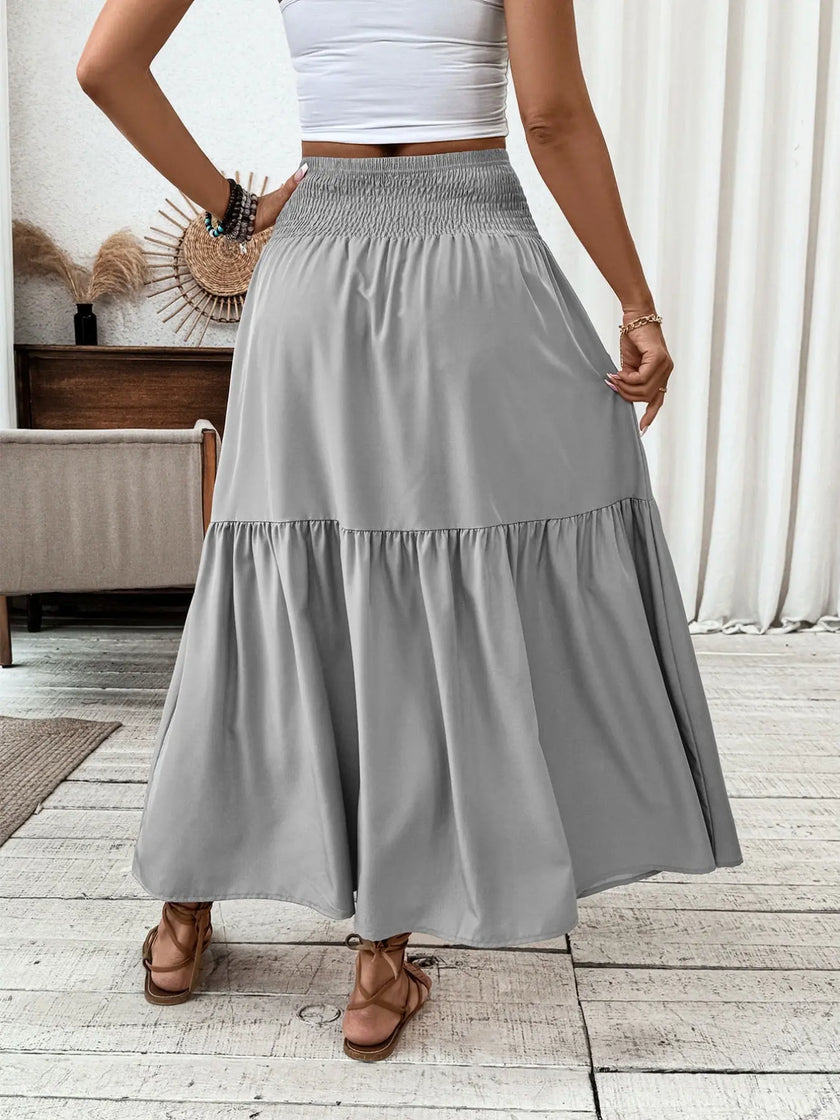 Smocked Waist Tiered Skirt  Style Ratio