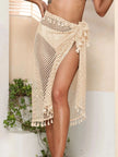 Tassel Openwork Open Front Cover-Up  Style Ratio