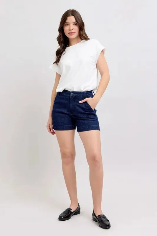 Judy Blue Full Size High Waist Denim Shorts  Style Ratio