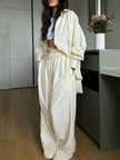 Relaxed Fit Long Sleeve Shirt and Pants Loungewear  Style Ratio