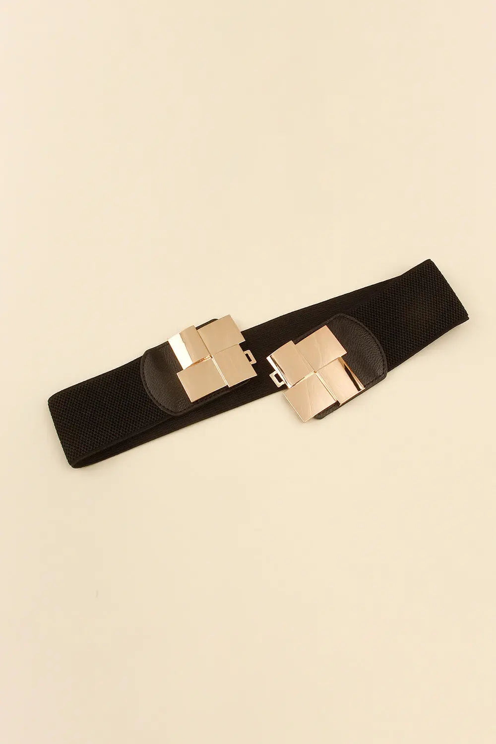 Geometric Buckle Elastic Wide Belt  Style Ratio