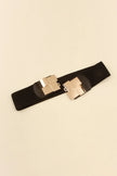 Geometric Buckle Elastic Wide Belt  Style Ratio