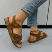 Open Toe Flat Buckle Sandals - Style Ratio