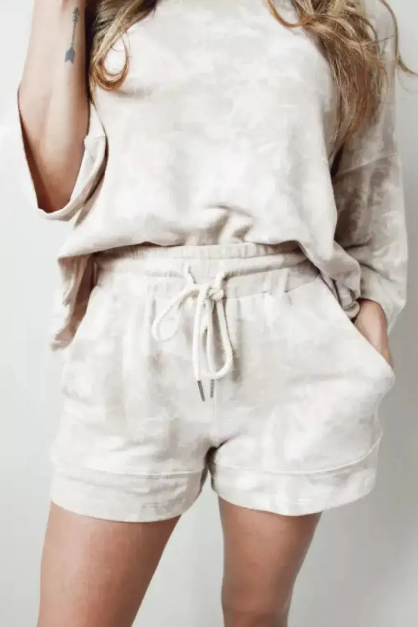 Relaxed Fit Tie-Dye Top and Shorts Set  Style Ratio