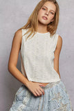 POL Textured Round Neck Cropped Tank  Style Ratio