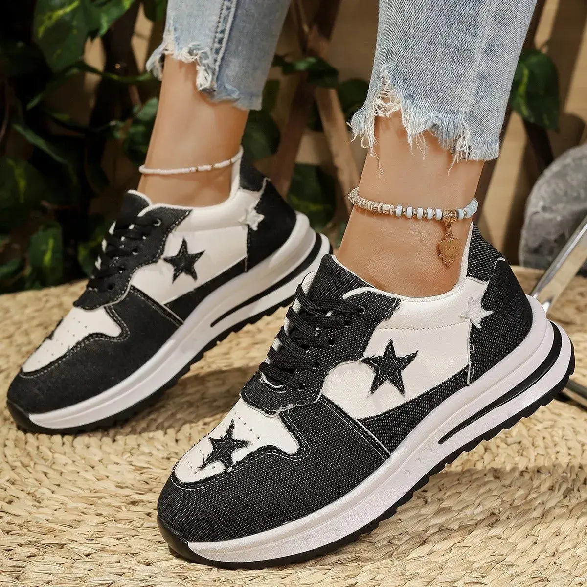 Star Lace Up Sneakers  Style Ratio